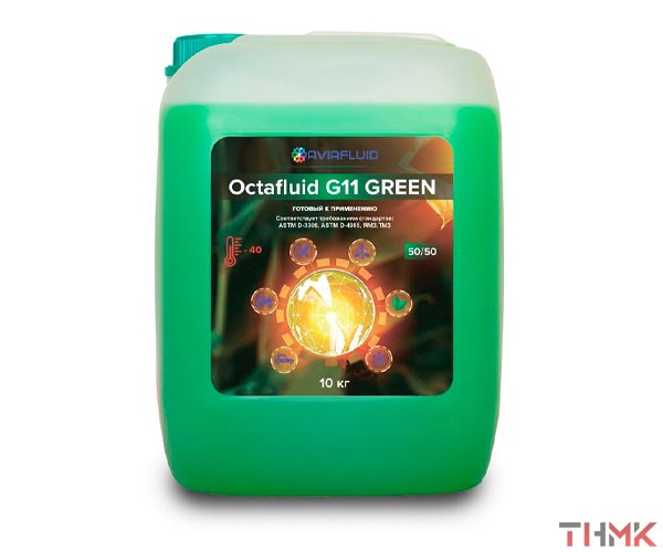 Антифриз Octafluid G11 зеленый 10 кг канистра